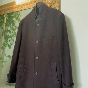 INC Purple/Gray Wool Peacoat - Large